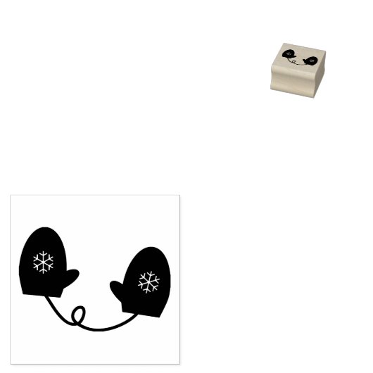 Winter Mittens Rubberstempel (Gestempeld)