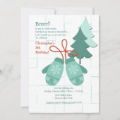 Winter Mittens Uitnodiging (Voorkant)