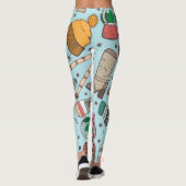 Winter Mode Doodle schetspatroon Leggings (Achterkant)