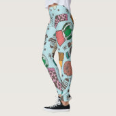 Winter Mode Doodle schetspatroon Leggings (Links)