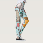 Winter Mode Doodle schetspatroon Leggings (Rechts)