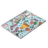 Winter Mode Doodle schetspatroon Notitieboek (Linkerzijde)