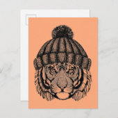 Winter Mode Ready Tiger Briefkaart (Voorkant / Achterkant)