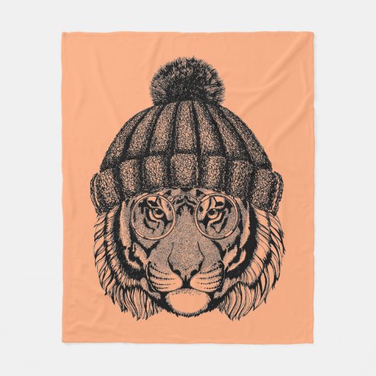 Winter Mode Ready Tiger Fleece Deken (Voorkant)