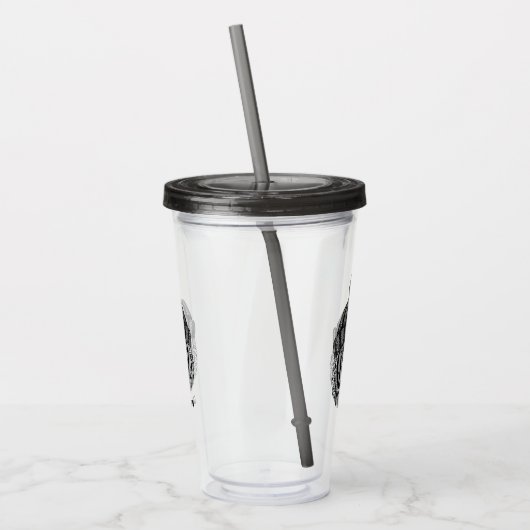 Winter Mode Ready Tiger | Jouw namen toevoegen Acryl Drinkbeker (Links)