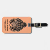 Winter Mode Ready Tiger | Jouw namen toevoegen Bagagelabel (Voorkant horizontaal)