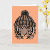 Winter Mode Ready Tiger Kaart (Gele Bloem)