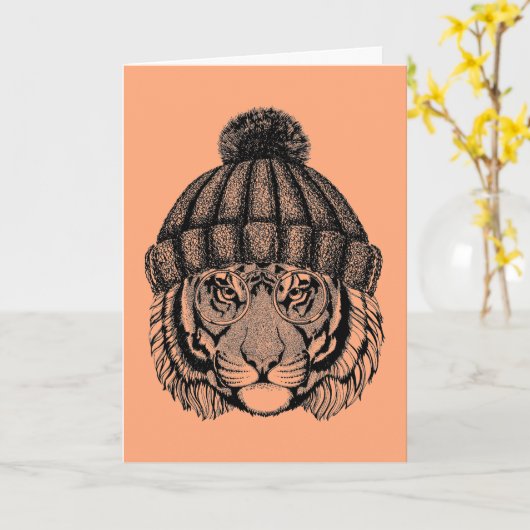 Winter Mode Ready Tiger Kaart (Gele Bloem)