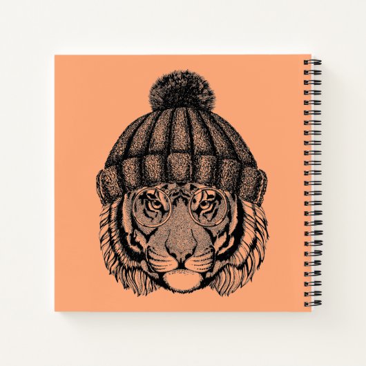 Winter Mode Ready Tiger Notitieboek (Achterkant)