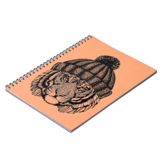 Winter Mode Ready Tiger Notitieboek (Linkerzijde)