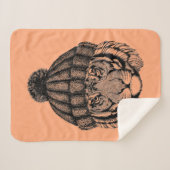 Winter Mode Ready Tiger Sherpa Deken (Voorkant (horizontaal))