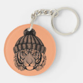 Winter Mode Ready Tiger Sleutelhanger (Achterkant)
