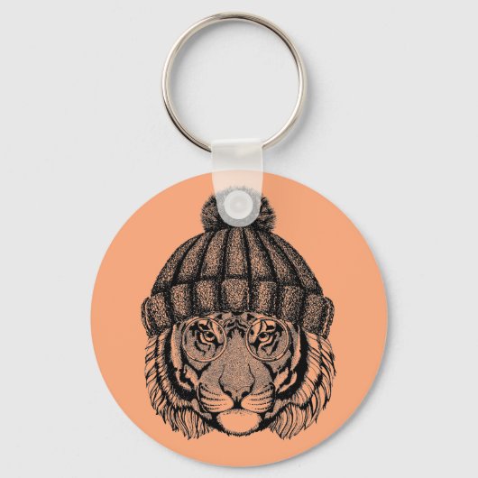 Winter Mode Ready Tiger Sleutelhanger (Voorkant)