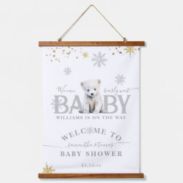 Winter Modern Barly Wachten Baby shower Welkom Hangend Wandkleed