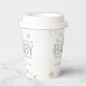 Winter Modern Barly Wachten Baby shower Welkom Papieren Bekers (Rechts)