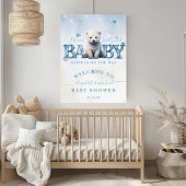Winter Modern Barly Wachten Baby shower Welkom Poster