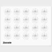 Winter Modern Barly Wachten Baby shower Welkom Ronde Sticker (Vel)