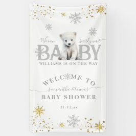 Winter Modern Barly Wachten Baby shower Welkom Spandoek