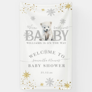 Winter Modern Barly Wachten Baby shower Welkom Spandoek