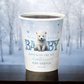 Winter Modern Bearly Wait Baby shower Papieren Bekers