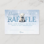Winter Modern Bearly Wait Luier Raffle Informatiekaartje (Voorkant)
