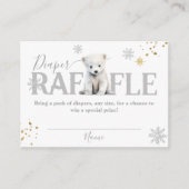 Winter Modern Beer Neutral Baby shower Luier Informatiekaartje (Voorkant)