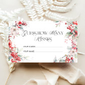 Winter Modern Bloemen Hoeveel Kussen Bruidsspel Informatiekaartje