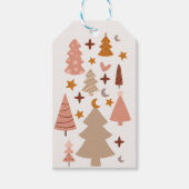 Winter Modern Boho kerstcadeau Label Cadeaulabel (Voorkant)