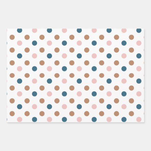 Winter Modern Boho Stippen Trees kerstwrapping Inpakpapier Vel (Voorkant 3)