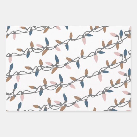 Winter Modern Boho Stippen Trees kerstwrapping Inpakpapier Vel (Voorkant 2)