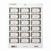 Winter modern dennentakscript rode Kerstmis Etiket (Full Sheet)