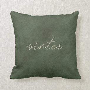 Winter Modern Dusty Green Velvet  Kussen