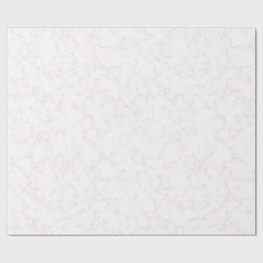 Winter Modern Elegant Wit en Bord Blush Marmer Cadeaupapier (Vlak)