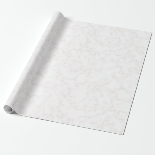 Winter Modern Elegant Wit en Bord Blush Marmer Cadeaupapier (Uitgerold)
