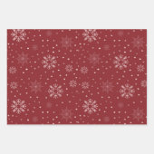 Winter Modern Fun Panda Rood Roze Kerst Inpakpapier Vel (Voorkant 2)