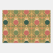 Winter Modern Muted Ornament Leaves Kerstmis Inpakpapier Vel (Voorkant 3)