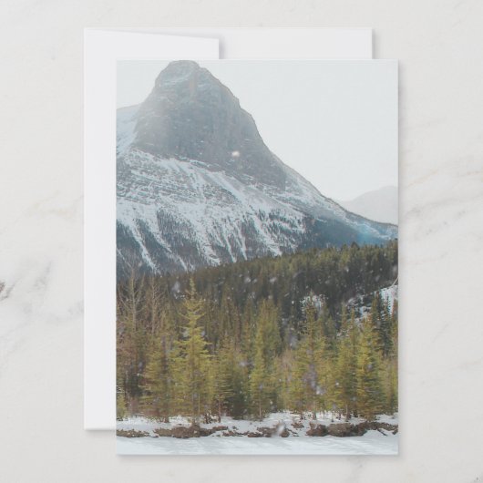 Winter Modern Save the Date Minimalist Rustic (Achterkant)