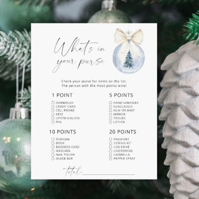 Winter modern spel wat er in je tas zit (Creator heeft geüpload)