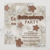 Winter moderne cookie uitwisseling partij kaart (Voorkant / Achterkant)