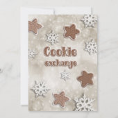 Winter moderne cookie uitwisseling partij kaart (Achterkant)