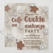 Winter moderne cookie uitwisseling partij kaart (Voorkant / Achterkant)