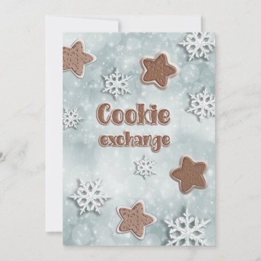 Winter moderne cookie uitwisseling partij kaart (Achterkant)