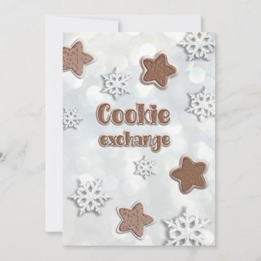 Winter moderne cookie uitwisseling partij kaart (Achterkant)