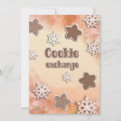 Winter moderne cookie uitwisseling partij kaart (Achterkant)