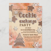 Winter moderne cookie uitwisseling partij kaart (Voorkant / Achterkant)