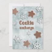 Winter moderne cookie uitwisseling partij kaart (Achterkant)