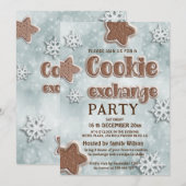 Winter moderne cookie uitwisseling partij kaart (Voorkant / Achterkant)