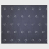 Winter Moderne Elegante Witte Sneeuwvlokken op Mar Cadeaupapier (Vlak)