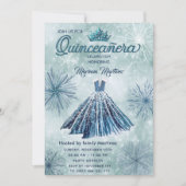 Winter moderne Waterverf handgetekende baljurk Kaart (Voorkant)