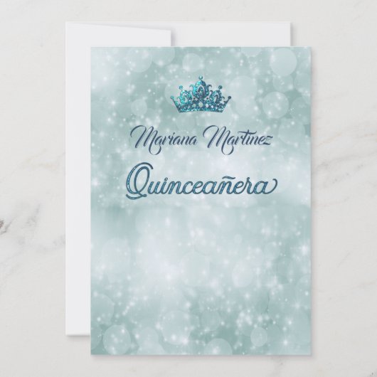 Winter moderne Waterverf handgetekende baljurk Kaart (Achterkant)